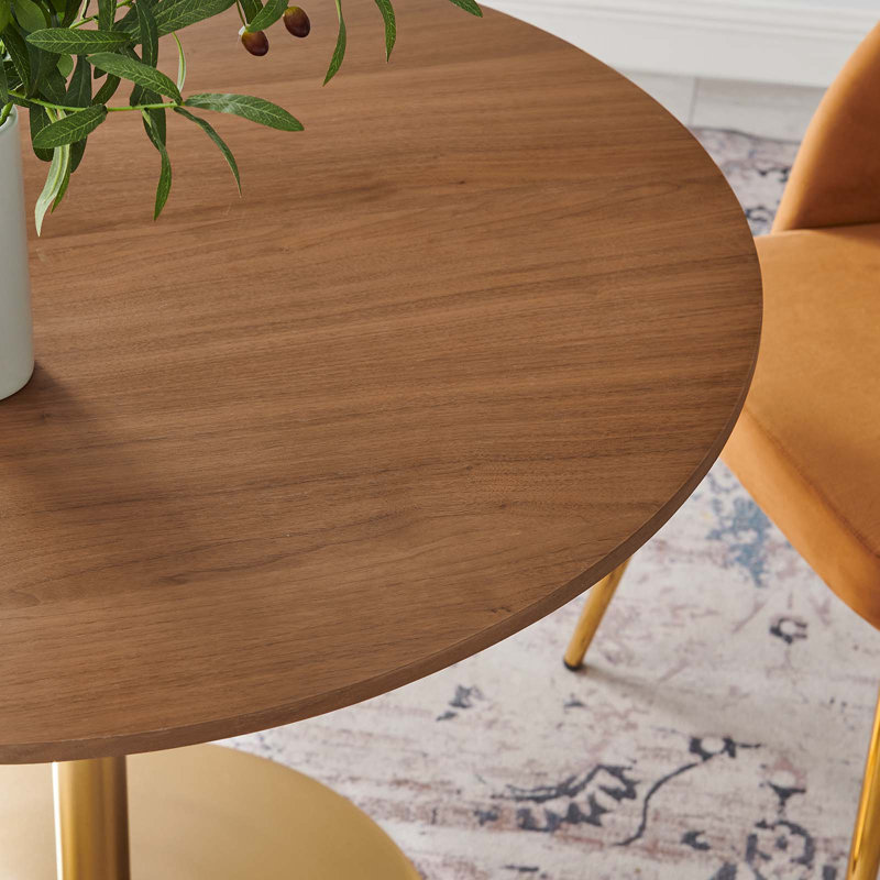 Modway Pursuit 40" Dining Table, Walnut