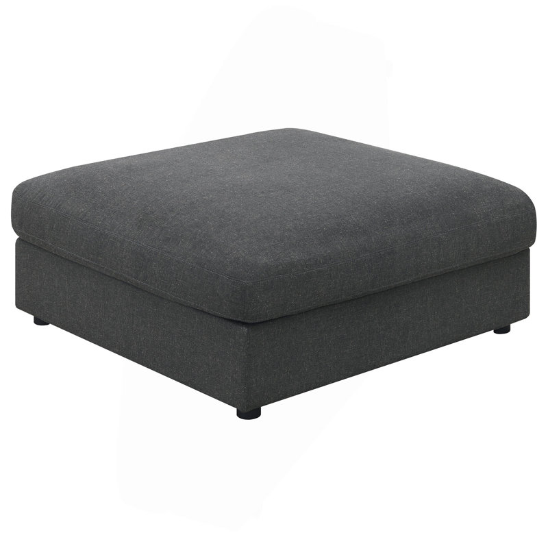 Repose-pieds carré rembourré (SEULEMENT OTTOMAN), Gris anthracite