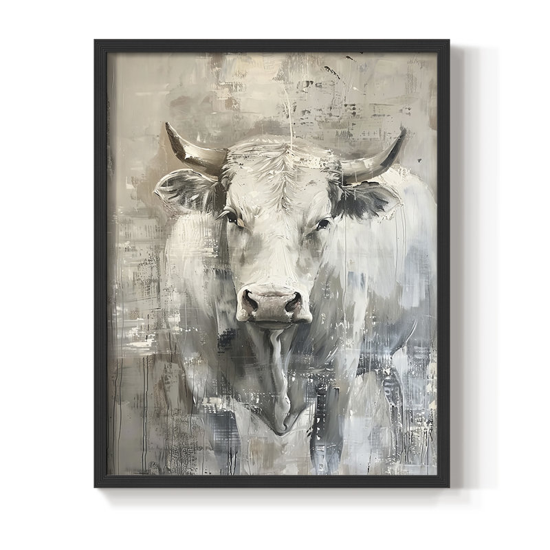 ANIMALS Series Cxxvi - reproduction encadrée de qualité supérieure - prête à être accrochée - aucun clou requis, Noir