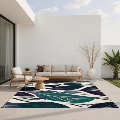 Tapis intérieur et extérieur Midnight Bloom