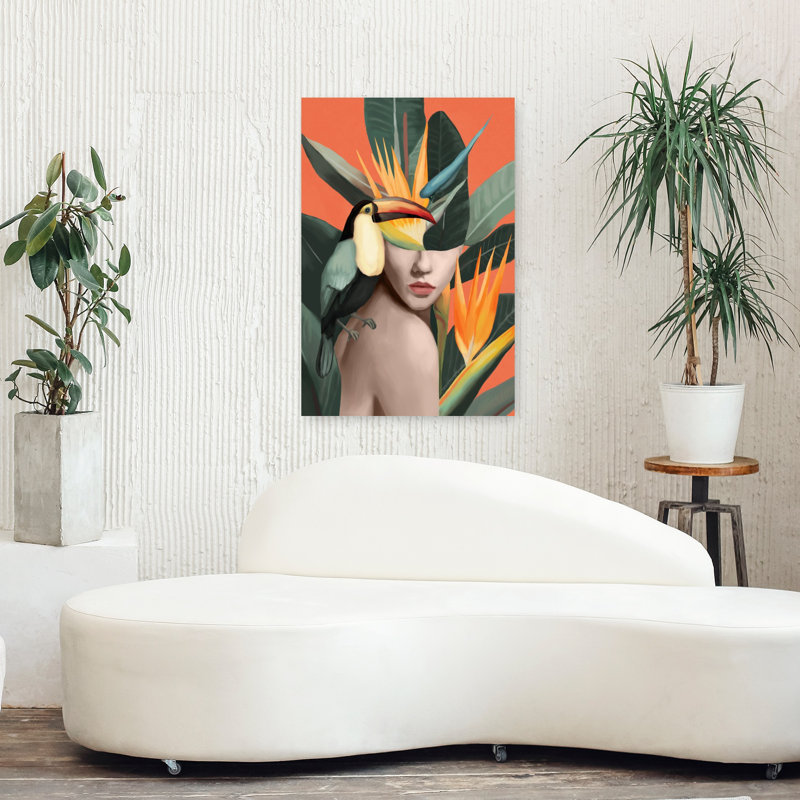Art mural tropical tropical, H 36 po x l 24 po