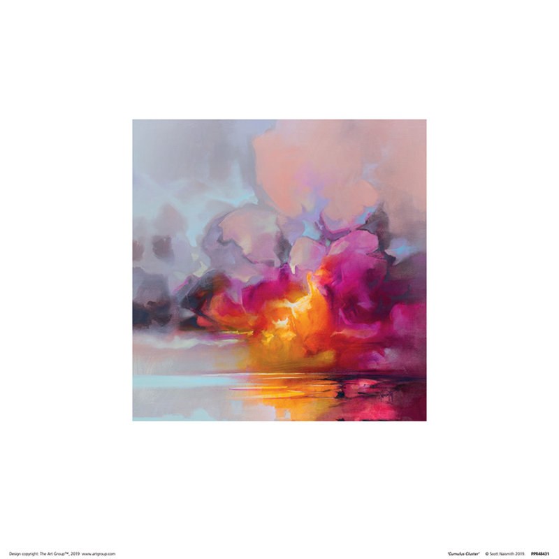 Cumulus Cluster by Scott Naismith - No Frame Painting, 30 cm H x 30 cm W