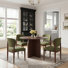 5-Piece Round Dining Table Set With 4 Upholstered Dining Chairs 42" Modern 4-Person Pedestal Dining Set