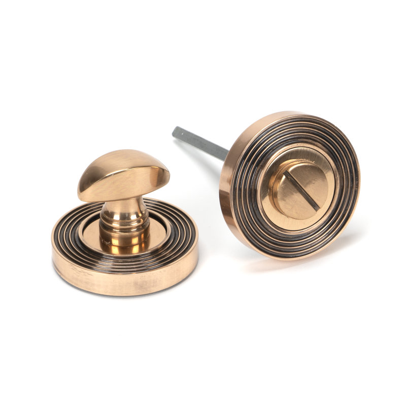 Beehive Thumbturn Set, Polished Bronze
