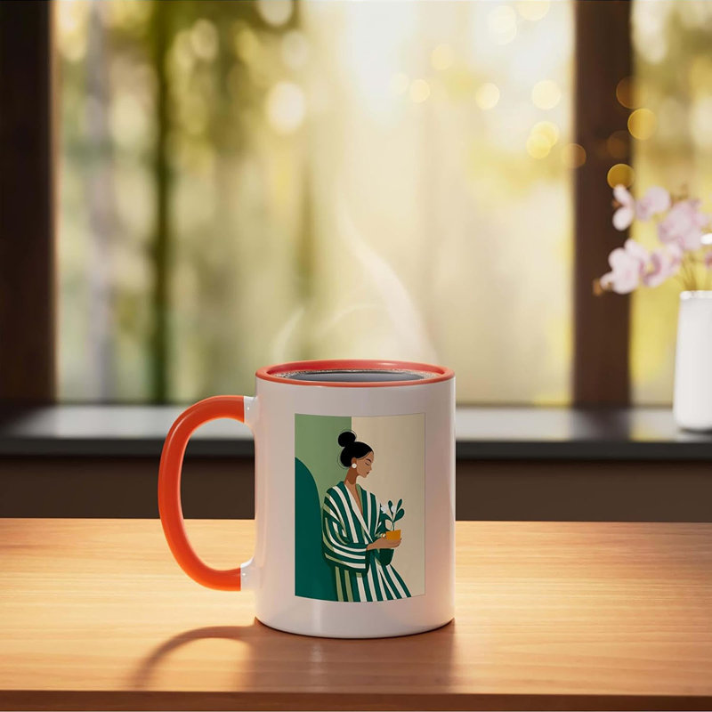 Ceramic Coffee Mug, Orange