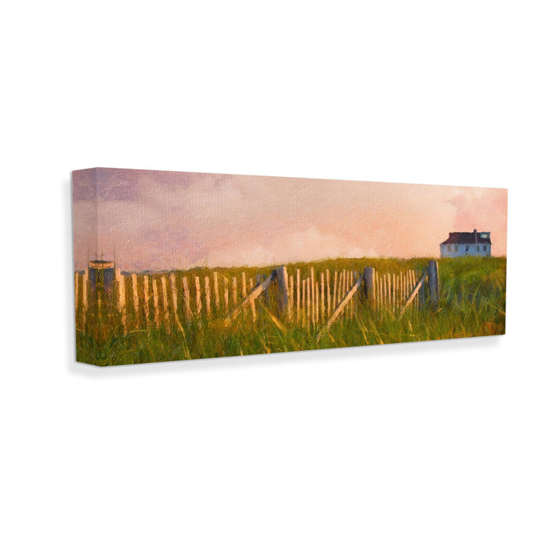 Nautical Beach Cottage Canvas Wall Art by GraffiTee Studios, 10" H x 24" W