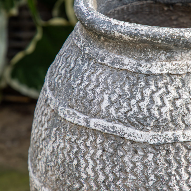 Attiyya Cement Table Vase, 39.5cm H x 30cm W x 30cm D