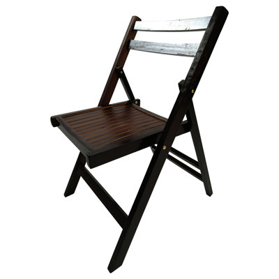 Chaise pliante en bois massif 4, finition cerisier, avec un siège à lattes relaxant 4, abat-jour, fabrication confortable