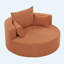 Fauteuil demi-tonneau pivotant à 360 ° avec 3 coussins amovibles, fauteuil d'appoint rond-241997619
