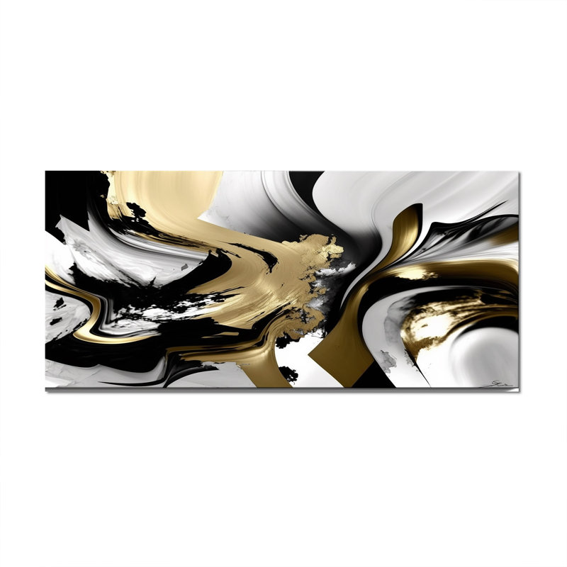 Golden Wave Reflections II - Print, Wrapped Canvas, 28" H x 60" W x 1.5" D