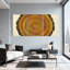 Plantes et fleurs, ensemble d'anneaux d'arbre en bois sur toile, ensemble de 3 impressions sur toile-555574835