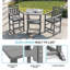 Table de patio carrée Pennington Cedartown-126133265