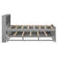Lit plateforme avec tête de lit, USB, lit gigogne simple et 3 tiroirs-378079353-378079354