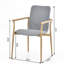 Ensemble de chaises d'extérieur modernes en aluminium brossé à la main avec corde tissée (ensemble de 4)