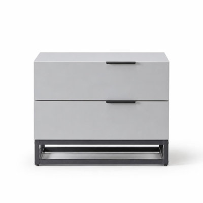 2-Drawer Nightstand, Small Dresser for Closet, Wood Storage Cabinet, Sofa Beside Table Drawer Chest, Multi-Functional Home Organizer, Space-Saving Acc