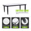 Ensemble de conversation d'extérieur 4 pièces avec chaises pivotantes, banc, table en pierre frittée, structure antirouille et coussins Sunbrella