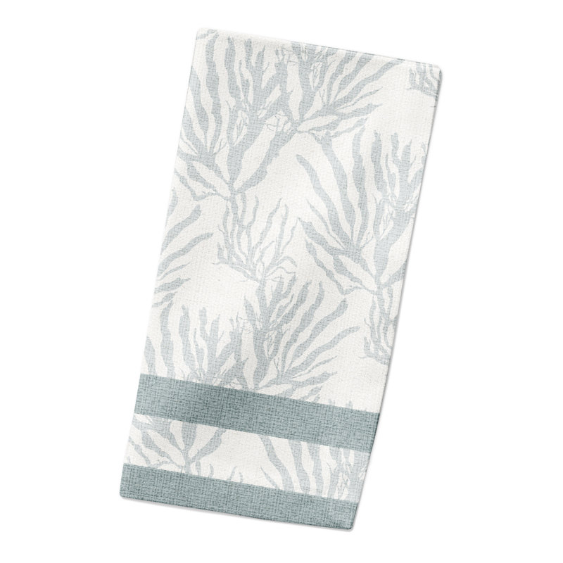 Serviette rectangulaire Whately, Bleu / blanc