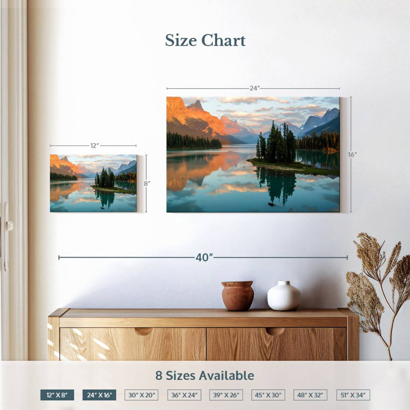 Alvord Maligne Lake Spirit Island, H 16 po x l 24 po