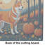 Akita Fall Glass Cutting Board Large