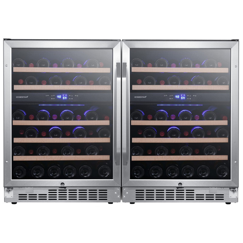 EdgeStar Four Zone 48'' Freestanding 92 Bottle Wine Refrigerator with Reversible Door