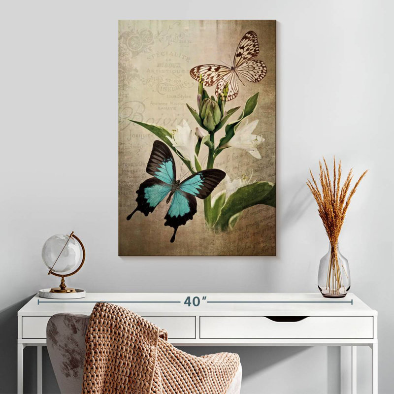 Brampt Butterfly Botanical III, 30" H x 20" W
