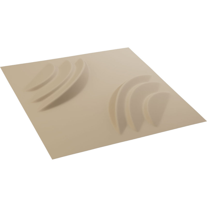Panneau mural 3D décoratif Artisan EnduraWall, H 19,625 po x l 19,625 po, Beige fumé satiné UltraCover