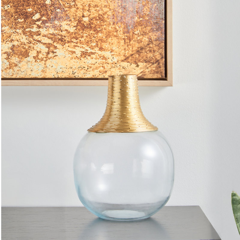 Amaari Glass Table Vase, 24cm H x 16cm W x 16cm D