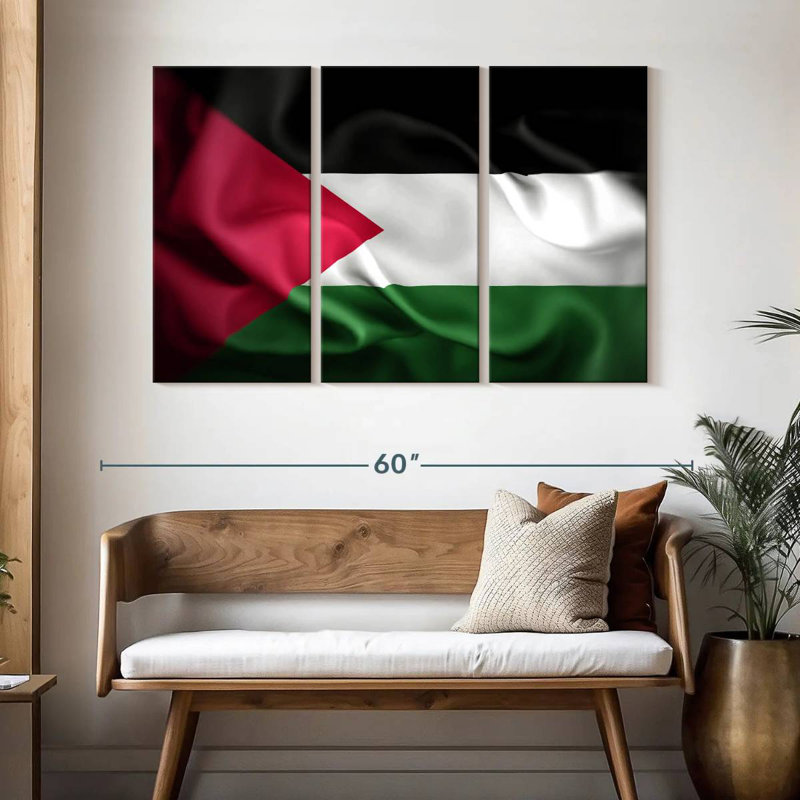 Borges Palestine Flag Close-Up, 36" H x 57" W