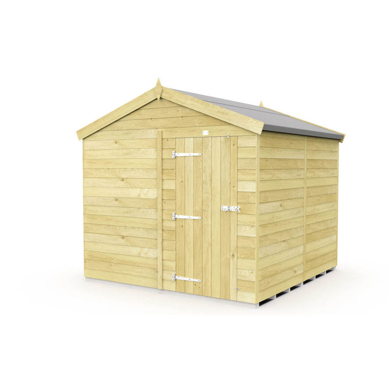 8ft x 8ft Apex Shed - Single Door without Windows