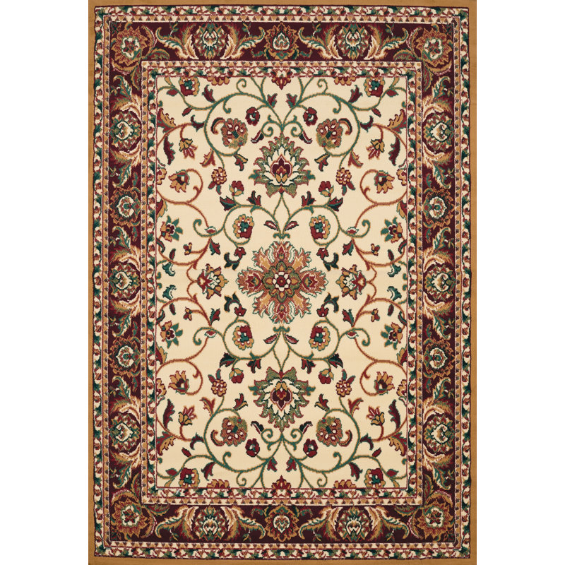 Tapis de style oriental crème Cherelle, Rectangle 1 pi 10 po x 3 pi