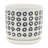 S/2 5/6" AZTEC PLANTER W/ SAUCER, BLACK