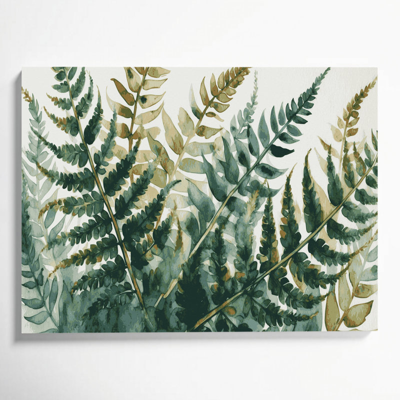 Art mural sur toile Botanical Lady Fern, H 11 po x l 14 po