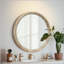Miroir mural rond rond, cadre en bois vieilli 31,50 po-1212872781-1212872782