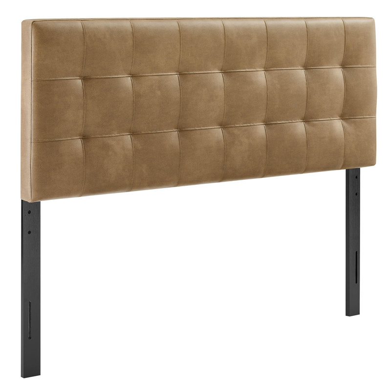 Tête de lit en cuir Peyton Vegan, Grillé, Très grand lit