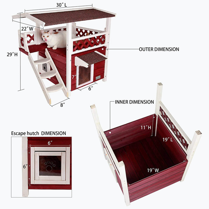 Solid Wood Elevated Pet Bed