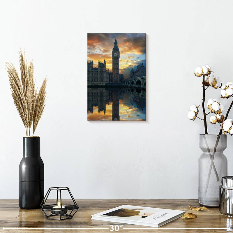Aime Big Ben At Sunset, 12" H x 8" W