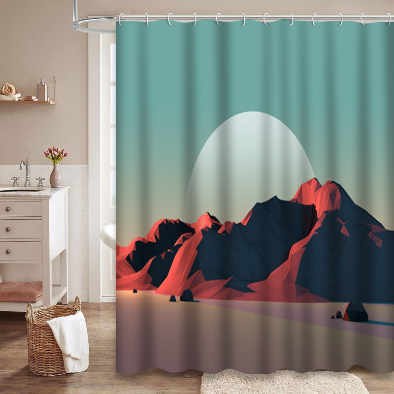 Rideau de douche Dusk Mountain Moon, L 72 po x l 72 po