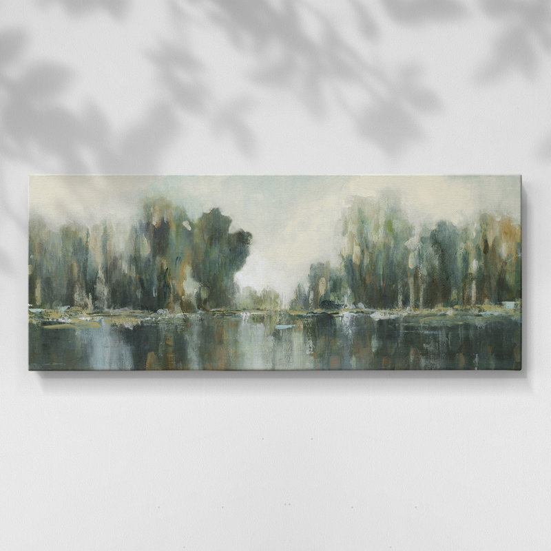Treeline texturée - Toile tendue avec châssis - Prêt à accrocher, H 16 po x l 40 po