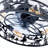 20" Caged Ceiling Fans With Remote, Bladeless Ceiling Fan 6 Speed Reversible With  Remote Control,Flush Mount Caged Ceiling Fan For Bedroom, Living Room--Not Included Bulbs--Matte Black
