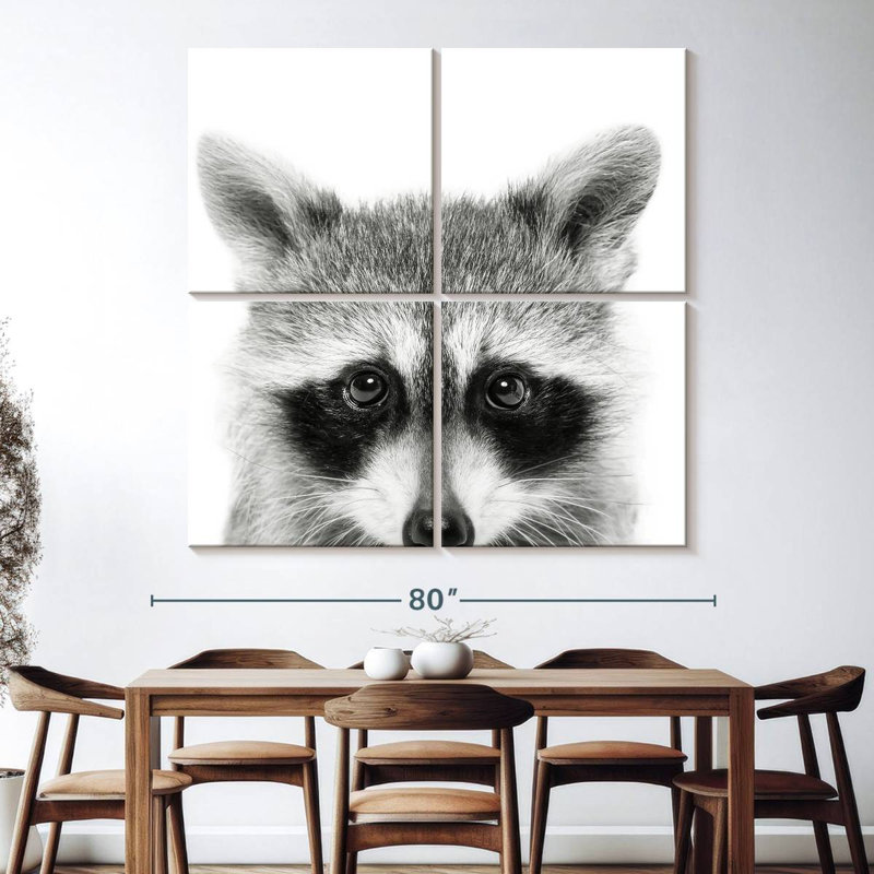 Brampt Peeking Raccoon, 74" H x 74" W