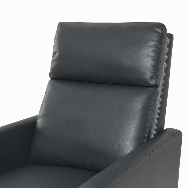 Fauteuil inclinable bleu nuit en similicuir, Bleu
