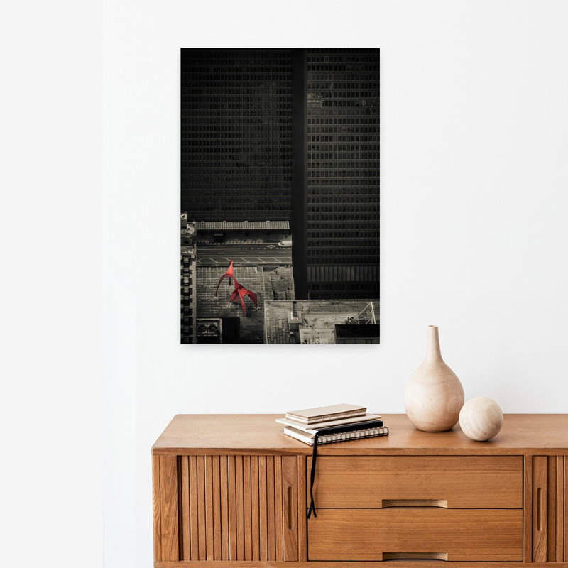 Mies And Calder Abstract Contemporary Architecture City Wall Art by Christopher Budny - Wrapped Canvas Print