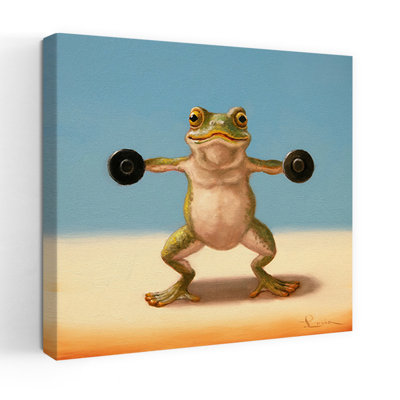 Gym Frog Dumbell Lateral Raise Contemporary Frog Urban Art