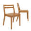 Chaise d'appoint en bois massif à lattes Brevard-529457719