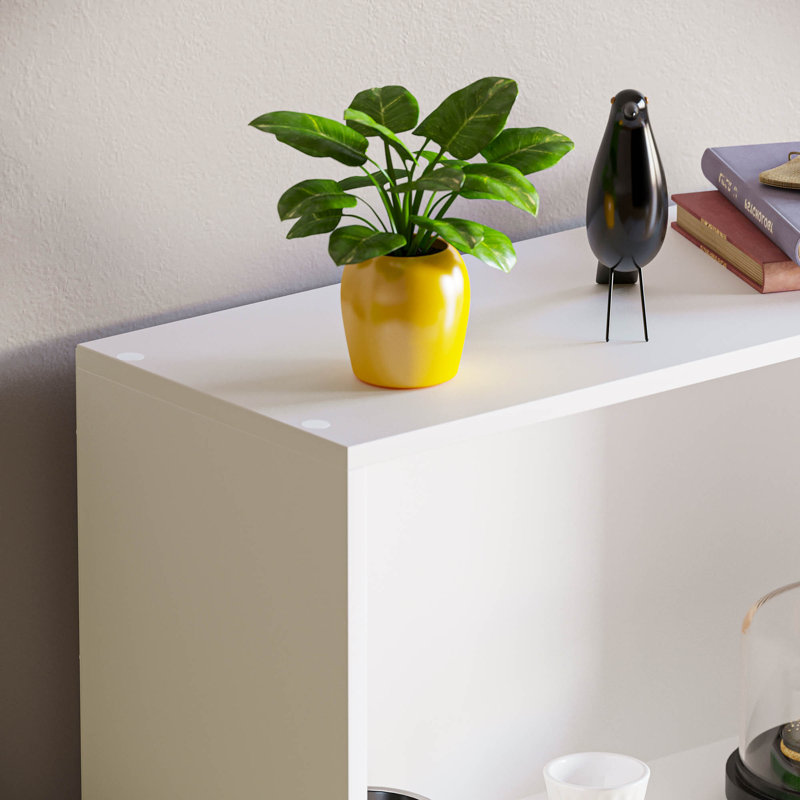 142cm H x 60cm W Standard Bookcase, White, (3 Shelves) 75cm H x 60cm W x 24cm D