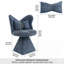 Chaise d'appoint pivotante avec dossier papillon-1568075971