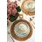 Elegant 18-Piece Dinner Set, 100% Porcelain, Beige & Turquoise | Includes 6 Service Plates (9.8 x 9.8 x 1.2 in), 6 Plates (8.3 x 8.3 x 1.6 in), 6 Bowls (6.3 x 6.3 x 2.0 in, 11.8 fl oz) | Perfect for Entertaining & Everyday Use