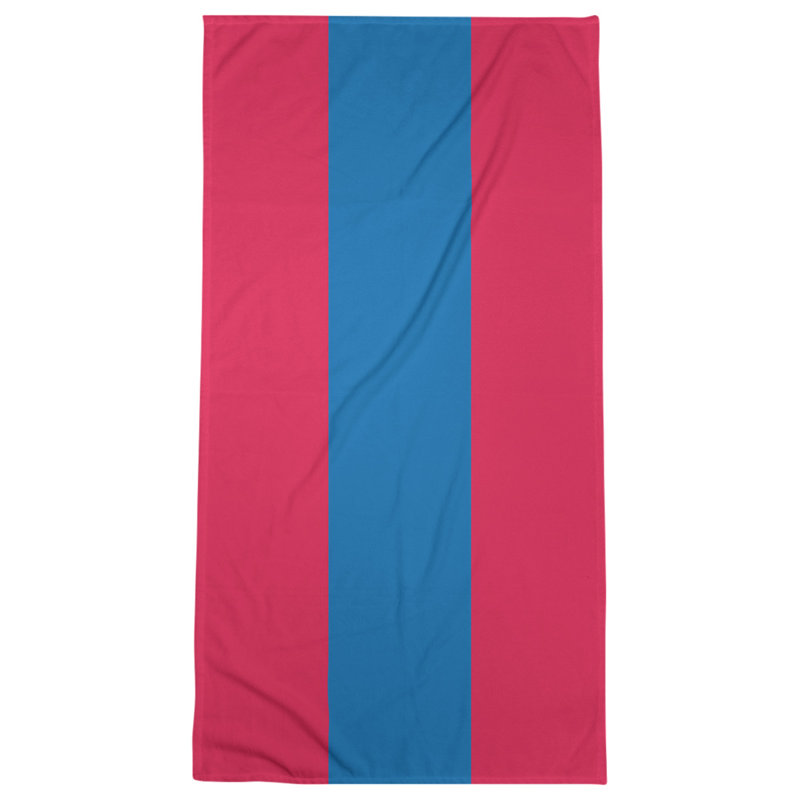 Cotton Blend Lightweight Bath Towel, Red/Blue
