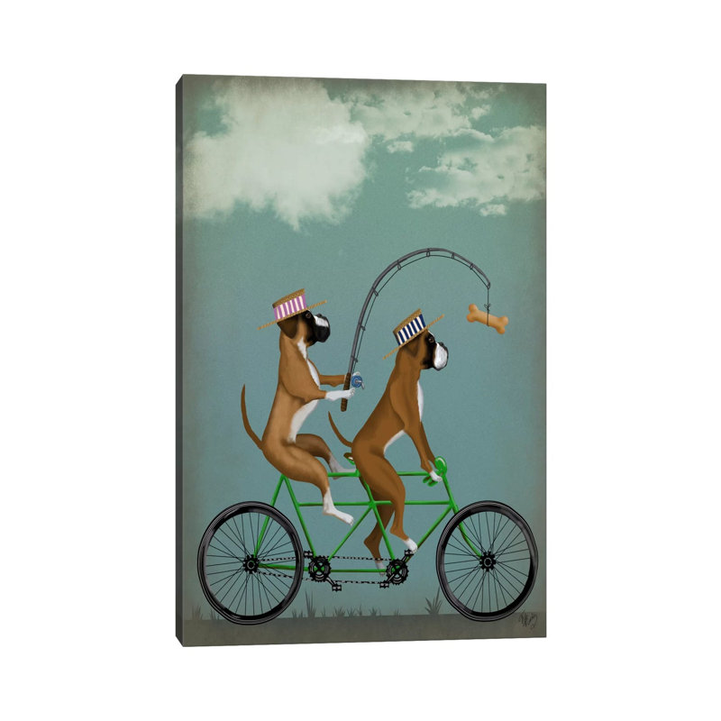 Boxer Tandem by Fab Funky - Wrapped Canvas Print, 101.6 cm H x 66.04 cm W