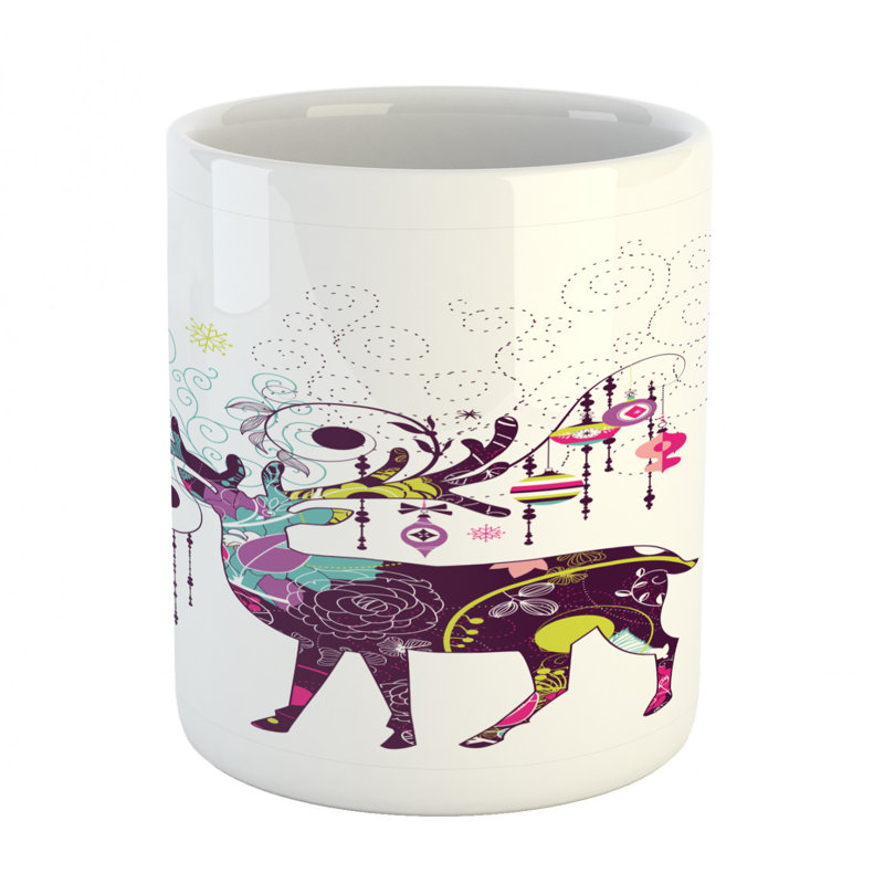 Grande tasse à café renne